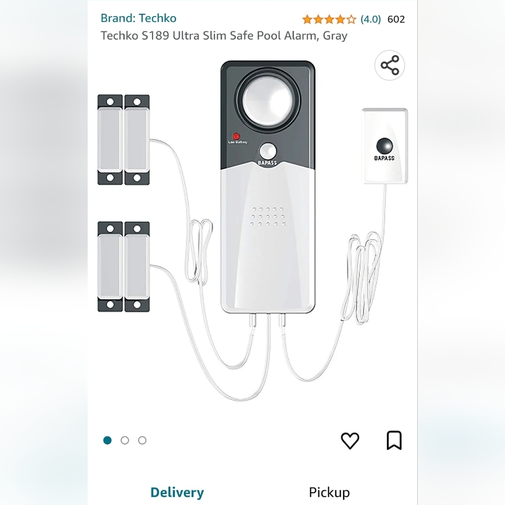 New in box! Techko safe pool area entry electronic alarm